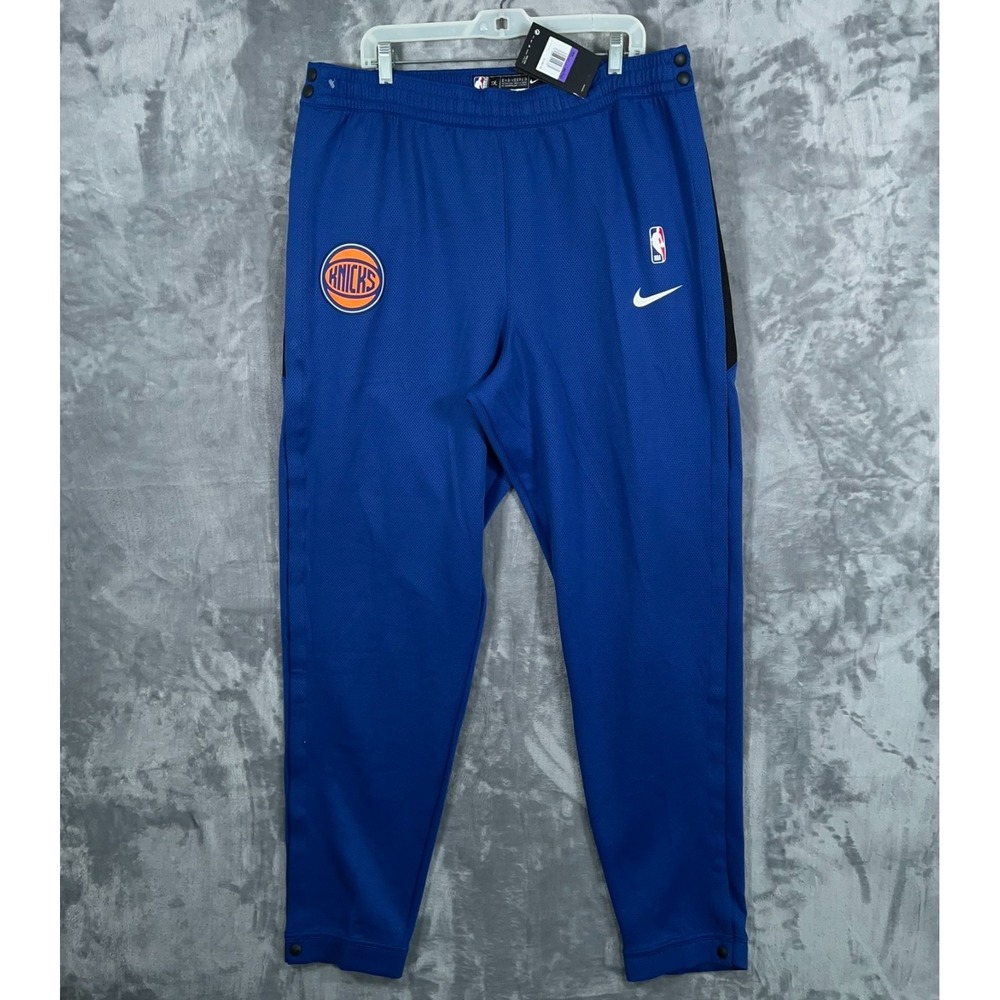 Nike New York Knicks Sweatpants Joggers Mens 3XLT Tall New Blue Tearaway Snap